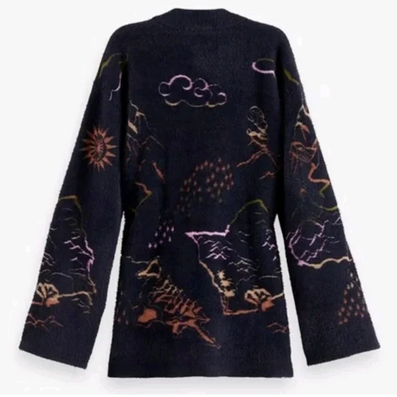 cotch & Soda Men's Jacquard Kimono Cardigan Sweater - Picture 6 of 14